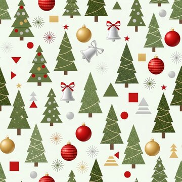 Emerald Peaks, Crimson Spheres: A Festive Cascade