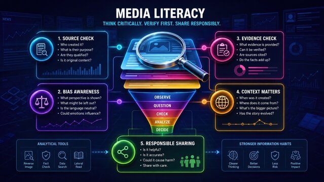 Media Literacy Verification Infographic