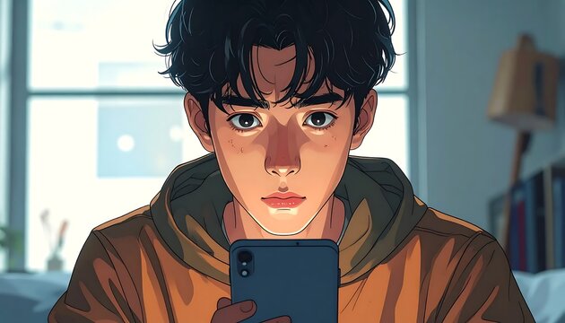 Portrait of a young man in a classroom setting.