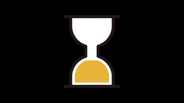 Animated Transparent Hourglass Icon for Loading, Countdown, Timer and Waiting
