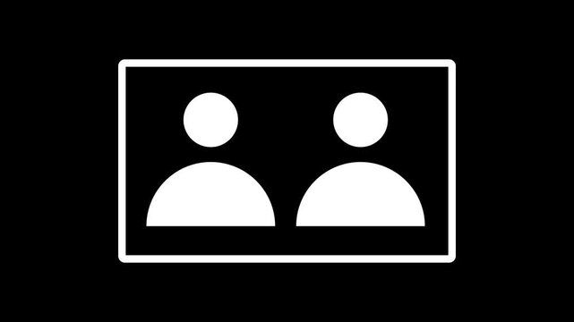 verified user profile with a check mark icon animated. NID card verify icon isolated .profile verify account icon. profile, user icon with check mark symbol.