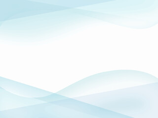 Obraz premium 透明感のある水色のウェーブの抽象的な背景素材