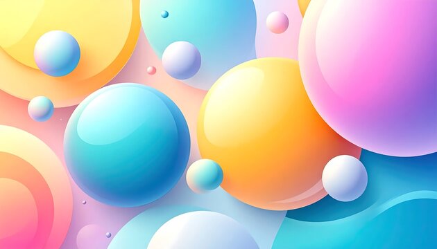 Colorful abstract bubble background with gradient lighting.