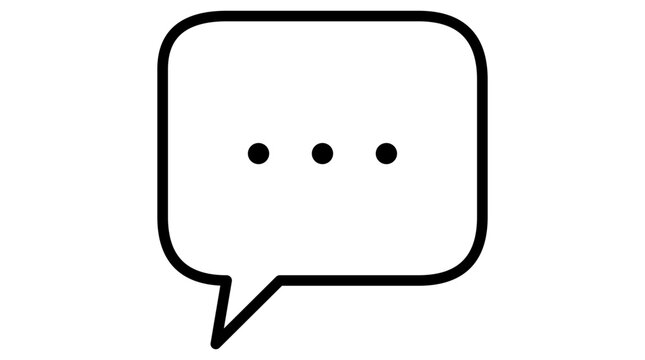A chat bubble scalable, editable-stroke vector line icon for messaging apps, customer support panels, social comments, and team discussions.