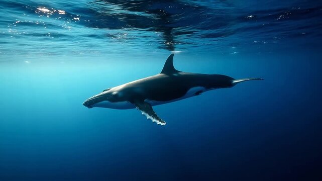 The Solitary Song: Whale's Echo in the Deep Sea