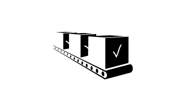Food Grade Production, black isolated vector silhouette