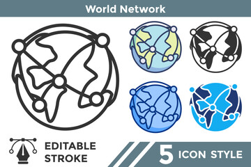 Fototapeta premium World Network