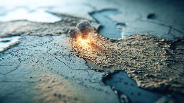 detailed war map with explosion effects