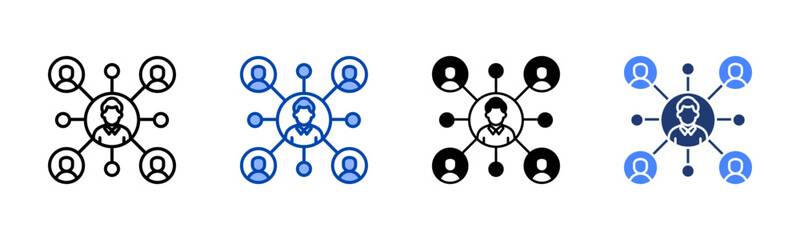 Fototapeta premium Stakeholder Icon with Style Variations
