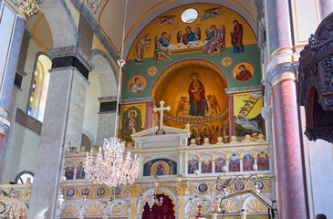 Obraz premium Interior fragment in Ayia Napa cathedral in Limassol, Cyprus 