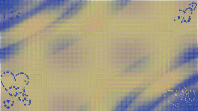 Blue halftone heart pattern design backdrop with halftone background romantic abstract