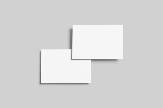 Blank A4 Landscape Magazine Mockup - 3D 