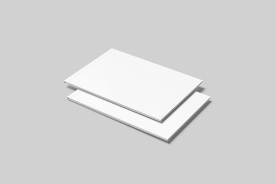 Blank A4 Landscape Magazine Mockup - 3D 
