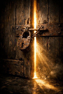 old rusty metal door