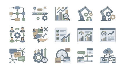 Fototapeta premium Business infographic design elements icons.