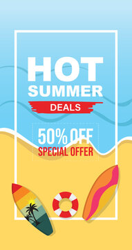 Hot Summer Deals Mobile Social Media Story Template