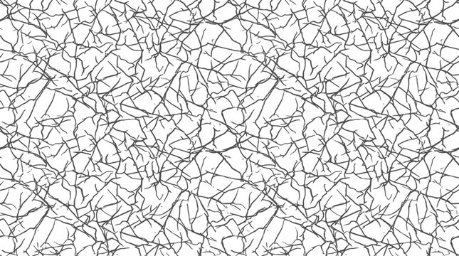 Abstract seamless pattern with many dark gray tangled lines on transparent background texture design.