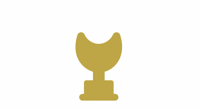 Golden Trophy Cup Award Symbol.
