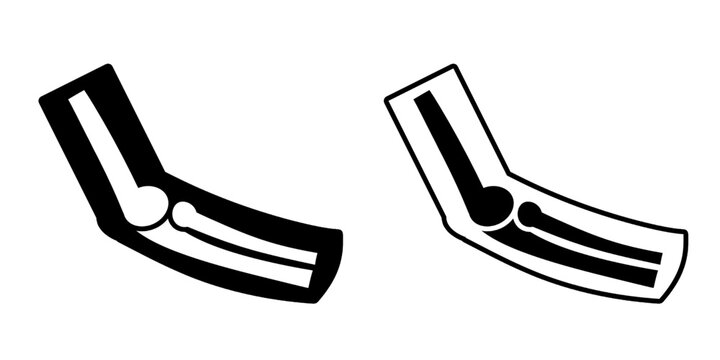 Elbow set icon isolated on white background.