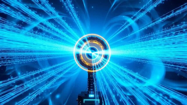 5G Particle Beam Animation
