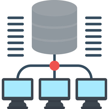 Distributed Database Icon Vector Element