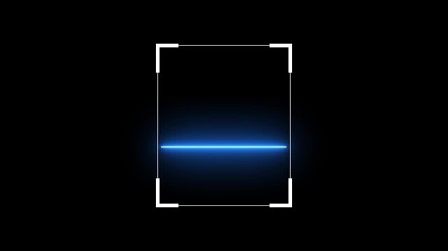 QR Code Scanner Animation. Futuristic barcode quick-response code scanning Bar. scan any Documents on a black background, 4k animation videos.