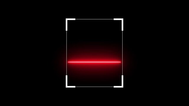 QR Code Scanner Animation. Futuristic barcode quick-response code scanning Bar. scan any Documents on a black background, 4k animation videos.