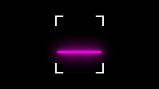QR Code Scanner Animation. Futuristic barcode quick-response code scanning Bar. scan any Documents on a black background, 4k animation videos.