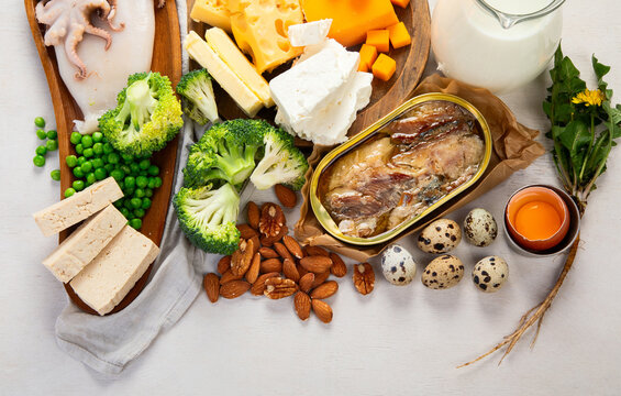 Products containing vitamin D.