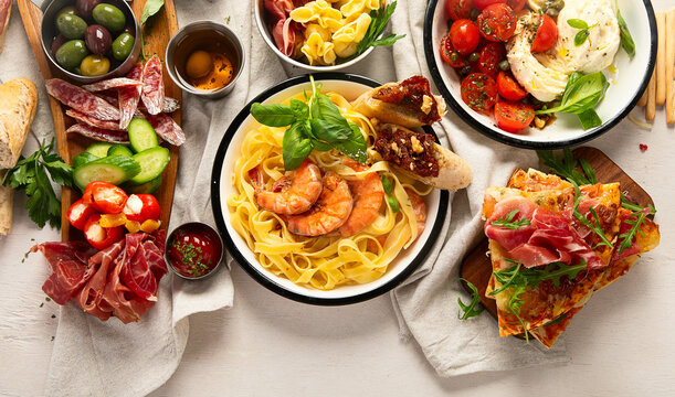 Concepts of Italian food. Italian cuisine