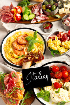 Italian food. Italian healthy cuisine