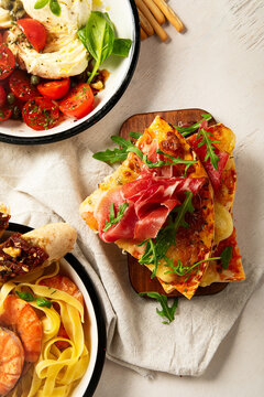 Concepts of Italian food. Italian cuisine