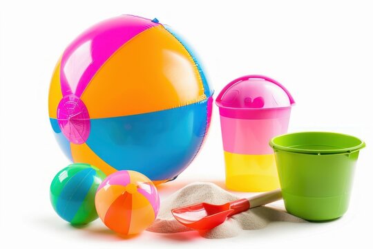 Colorful beach toys for fun