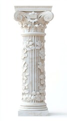 Obraz premium White marble Ionic pillar architecture column greek.