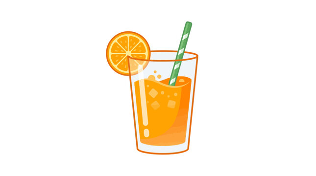 Orange juice glass, refreshing drink, citrus beverage, summer icon