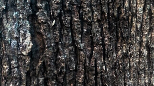 Detailed texture of old tree bark with vertical cracks and rough surface