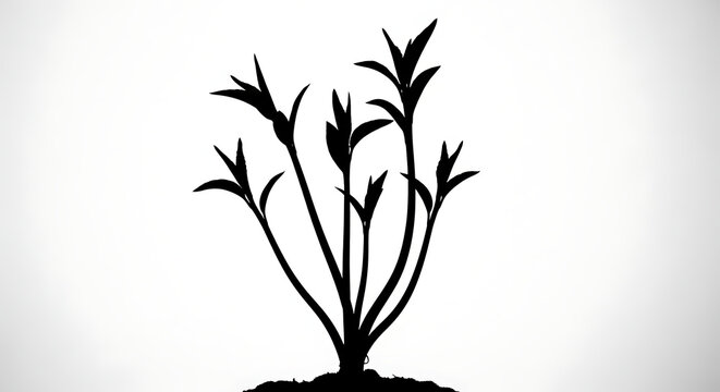Simple black pixel art bush icon
