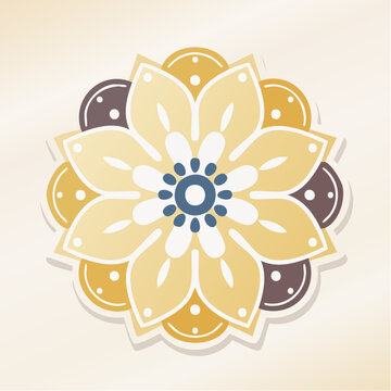 Colorful Mandala Flower Vector Illustration