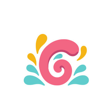 Pink Swirl with Teal and Yellow Splashes