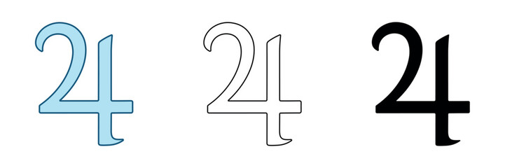 Jupiter symbol in three styles: colored, outline, and solid black © Ophelia