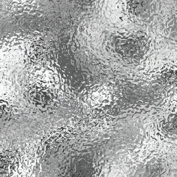 White amalgam glass background. Abstract metal foil effect. Light gray frosted texture. Grey silver grainy pattern. Gradient matte stained glass surface. Vector illustration