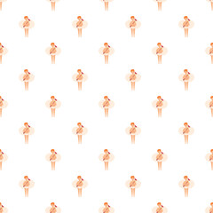 Fototapeta premium Cupid characters with bow and arrow creating a repeating pattern for romantic concepts