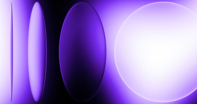 A glowing purple glass sphere creates a modern abstract background