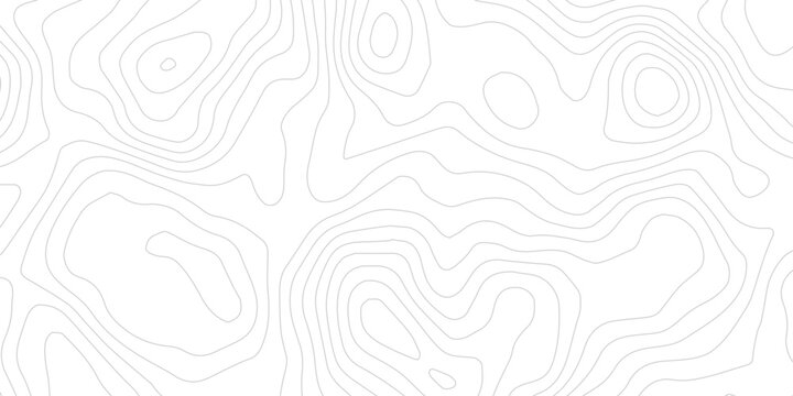 Seamless White Topographic Background with Complex Network of Soft Gray Contour Lines Inspired by Natural Mountain Elevation Maps