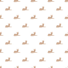 Fototapeta premium Feline pet animals repeating as a light brown flat vector illustration