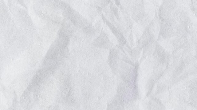crinkled white Paper texture stop motion, crumpled paper texture for background footage 4K