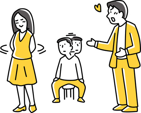 告白している男女を座ってみる男性