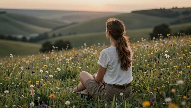 girl in a field
