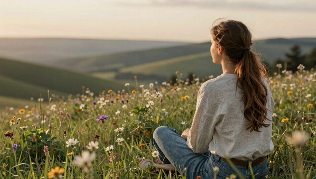girl in a field