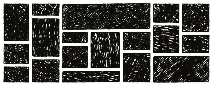Black crayon text frames, grunge rectangle shapes with hand drawn charcoal texture. Childish rectangular and square chalk box frame, playful kids doodle borders, pencil scribble boxes vector set